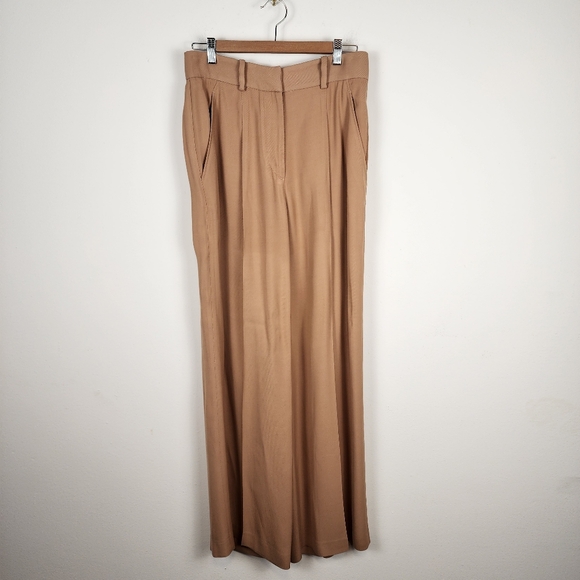 Iro Hastro Wide Leg‎ Nude Tan Viscose Dress Pants Women's Size 40 (US 8) - Picture 1 of 10